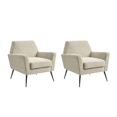Silas Modern Armchair with Metal Legs set of 2 by HULALA HOME