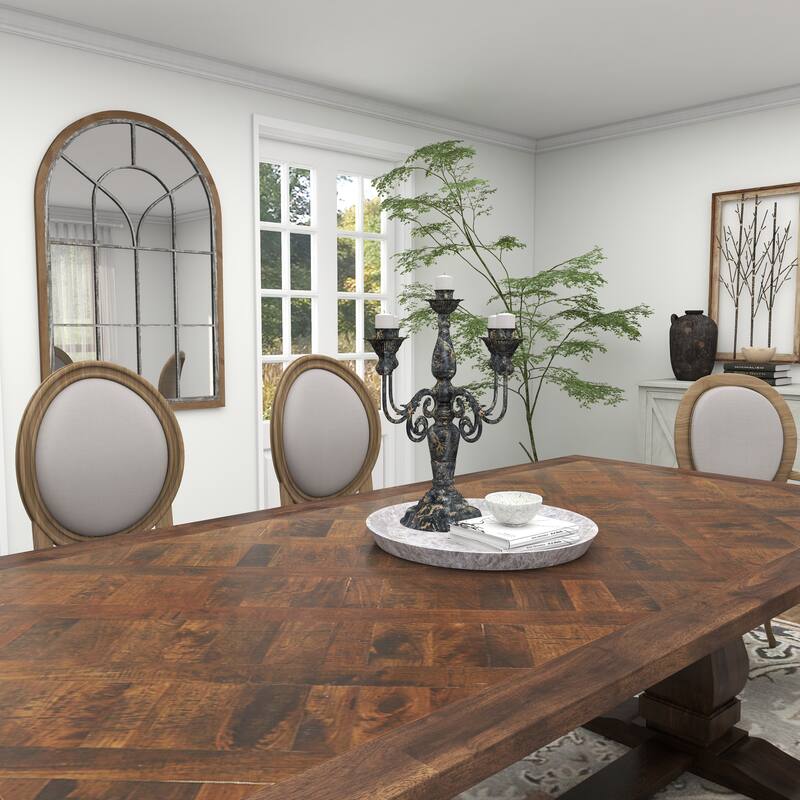 Metal Candelabra - Gray or White - Roche River Decor