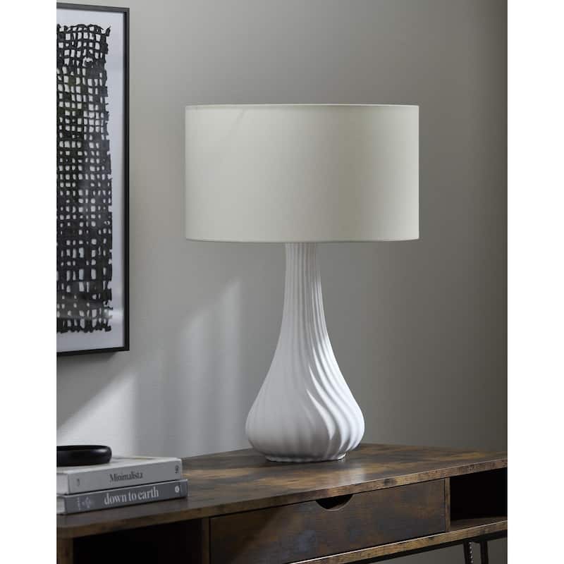 Livabliss Cabezon Traditional Accent Table Lamp - White