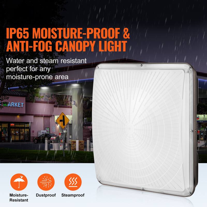 LED Canopy Lights, Daylight Commercial Industrial Outdoor Canopy Lights, Surface Mount Ceiling Lighting