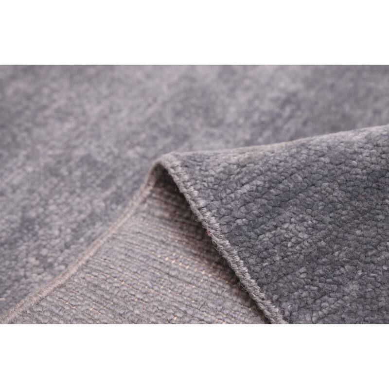 ECARPETGALLERY Hand-knotted Mystique Denim Blue Wool Rug - 5'6 x 7'8