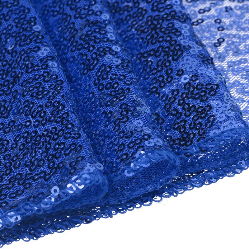 1 Pack Table Runners, Glitter Sequin Fabric Runner Shiny Table Decorations - Royal Blue - 12x108 Inch