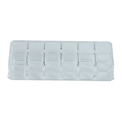 Simplify 12 Compartment Cosmetic and Lipstick Holder - Clear - 6.77" x 2.44" x 1.65"