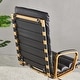 preview thumbnail 21 of 30, LUXMOD® Office Chair Faux Leather Gold Frame Adjustable and Swivel
