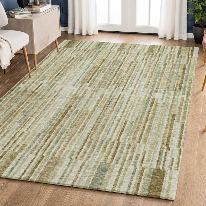 Premium Washable Super Soft Stripe Stack Mayfield Rug