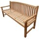 preview thumbnail 7 of 5, Seven Seas Teak Buenos Aires Oval Outdoor Teak Wood Patio Bench, 6 Foot