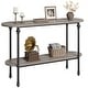 preview thumbnail 4 of 4, Vintage 2 Tier Console Table with Storage, Sofa Table for Entryway Grey