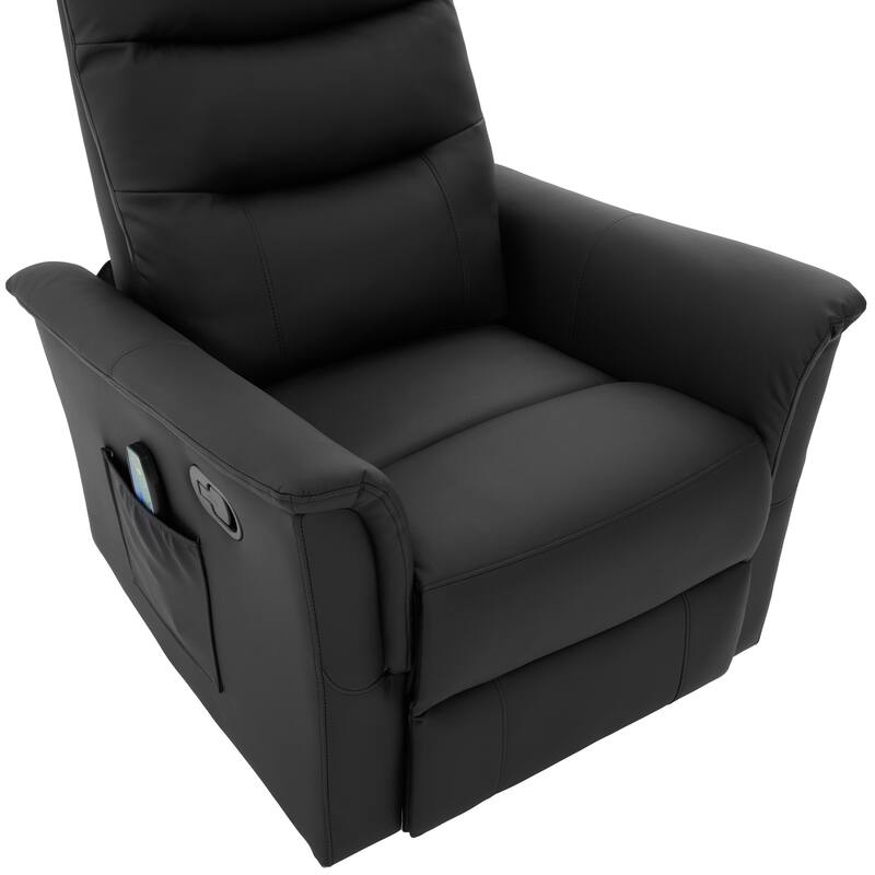Manual Recliner Chair Rocking and Swivel Recliner Massage Recliner with 8-Point Massage Function and Adjustable Backrest