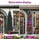 preview thumbnail 32 of 40, vidaXL Christmas Tree Decoration Artificial Slim Tree with Stand Fiber Optic