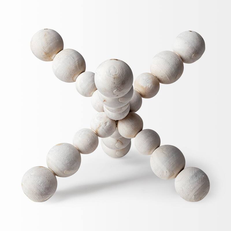 Carrollton Off-White Solid Wood Ball Jack