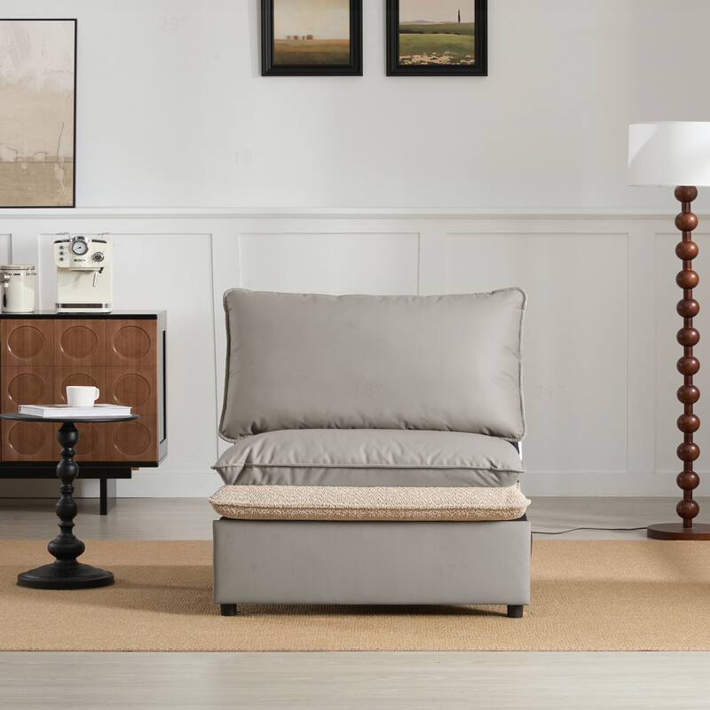Versatile Oversized Armchair Sofa for Various Rooms - Grey