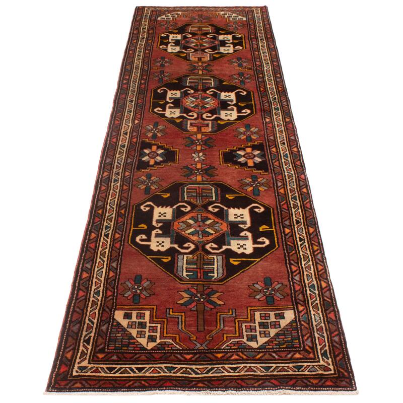 ECARPETGALLERY Hand-knotted Konya Anatolian Red Wool Rug - 3'11 x 13'5