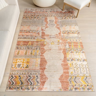 Nuloom Kallie Abstract SplashGuard Machine Washable Area Rug