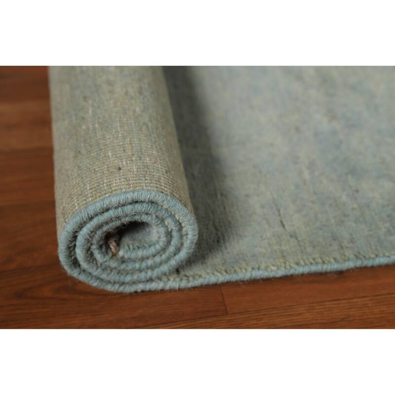 Hand Knotted Oriental 100% Wool Carpet Modern Modern Navy Blue & Blues Gabbeh Area Rug - 4' 1'' X 2' 8''