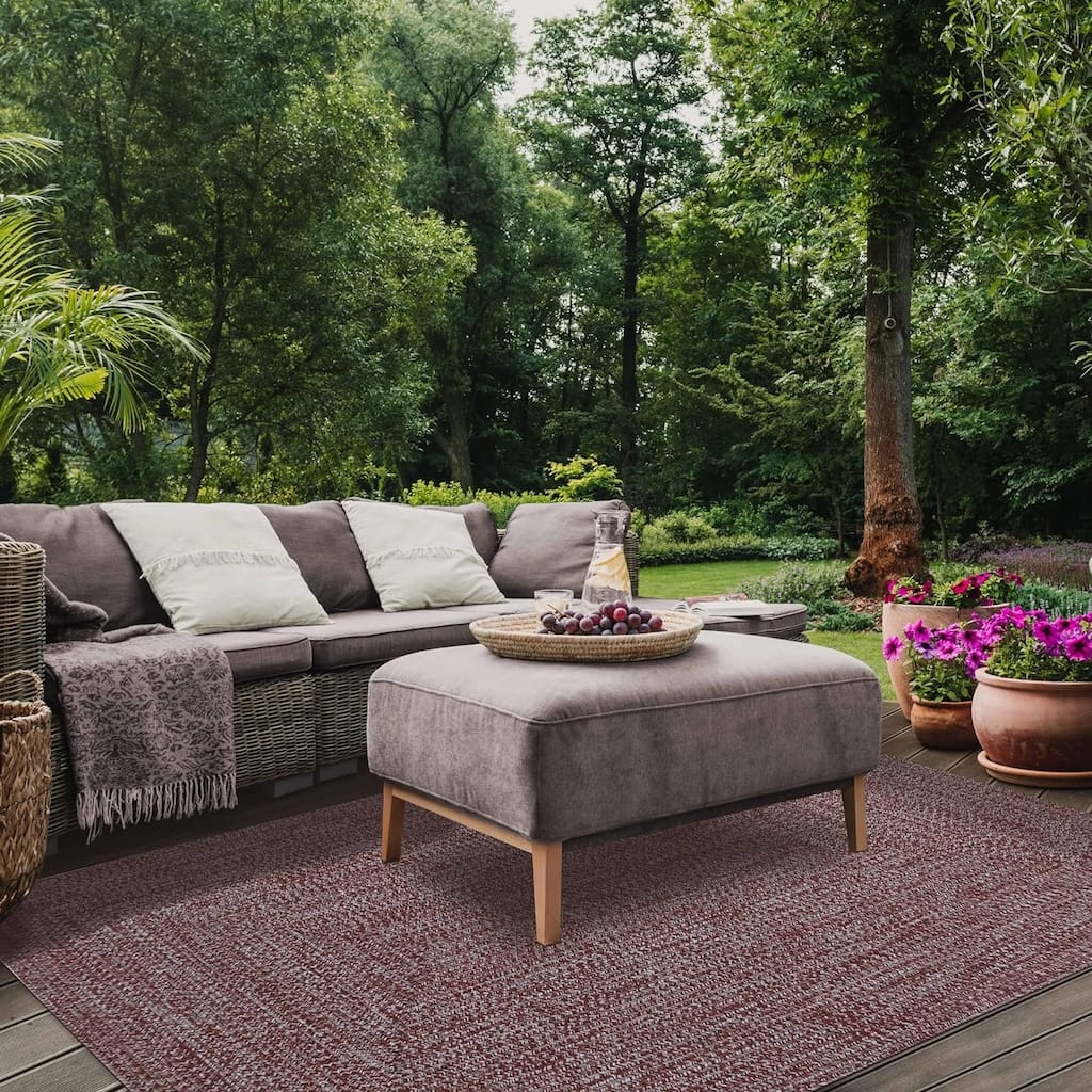 Superior Braided Dual Tone Reversible Indoor Outdoor Area Rug