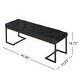 preview thumbnail 3 of 12, Modern Design Upholstered Button Tufted Bench, Durable Iron Frame, Black and Bronze
