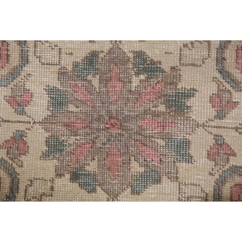 Gray Tabriz Persian Vintage Area Rug Handmade Wool Carpet - 6'8" x 9'7"