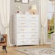 Modern 4/8/10-drawer Bedroom Fabric Dresser Storage Tower with Wood Top
