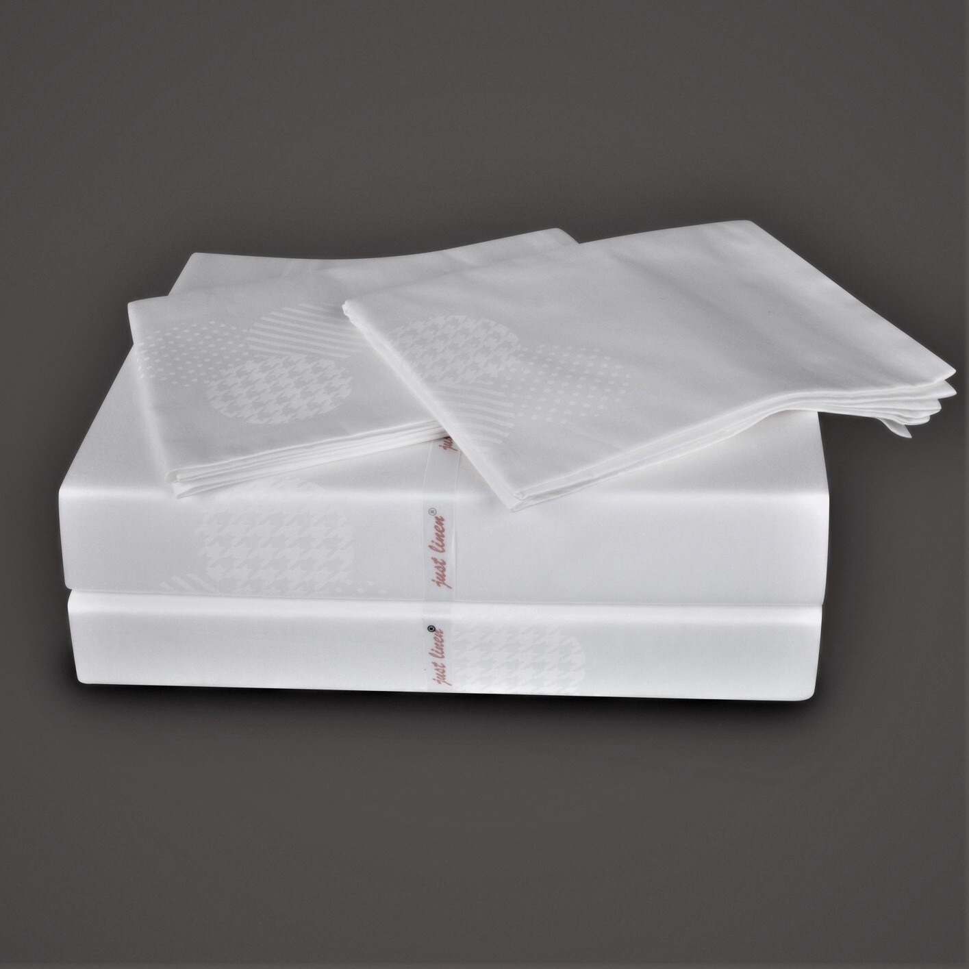 100% Egyptian Cotton 500 Thread Count Damask Jacquard Design Pillow Cases Pair 