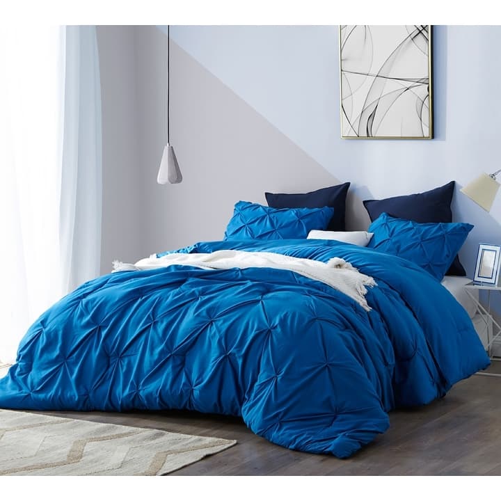 BYB Pacific Blue Pin Tuck Comforter Set
