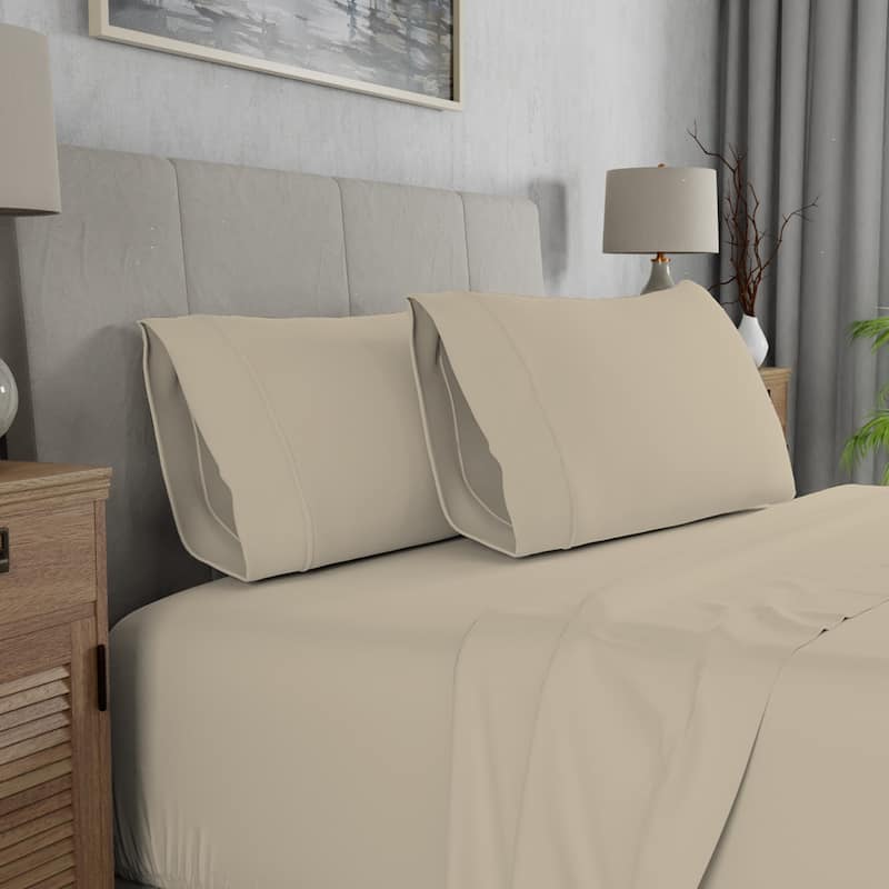 Color Sense 100% Cotton Ultra-Soft & Silky Pillowcase Set