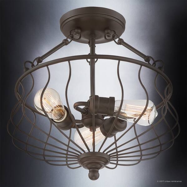 Shop Luxury Industrial Semi Flush Ceiling Light 15 25 H X