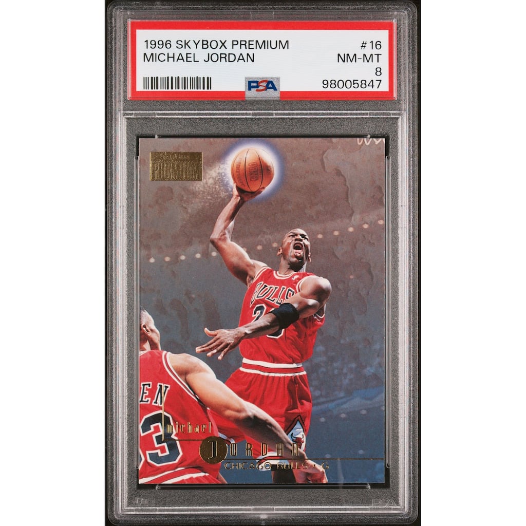 Michael Jordan 1996 Skybox Premium Basketball Card #16 Graded PSA 8 - 2.50