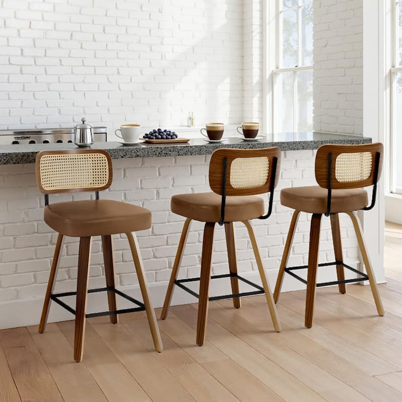 26"/29" Swivel Bar Stools/ Counter Stools with Bentwood Legs