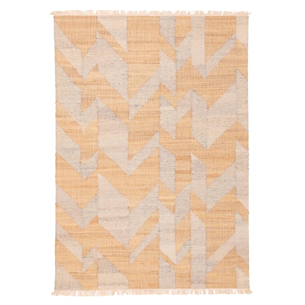 ECARPETGALLERY Flat-Weave Palas Denizli Tan Kilim - 5'4 x 7'7