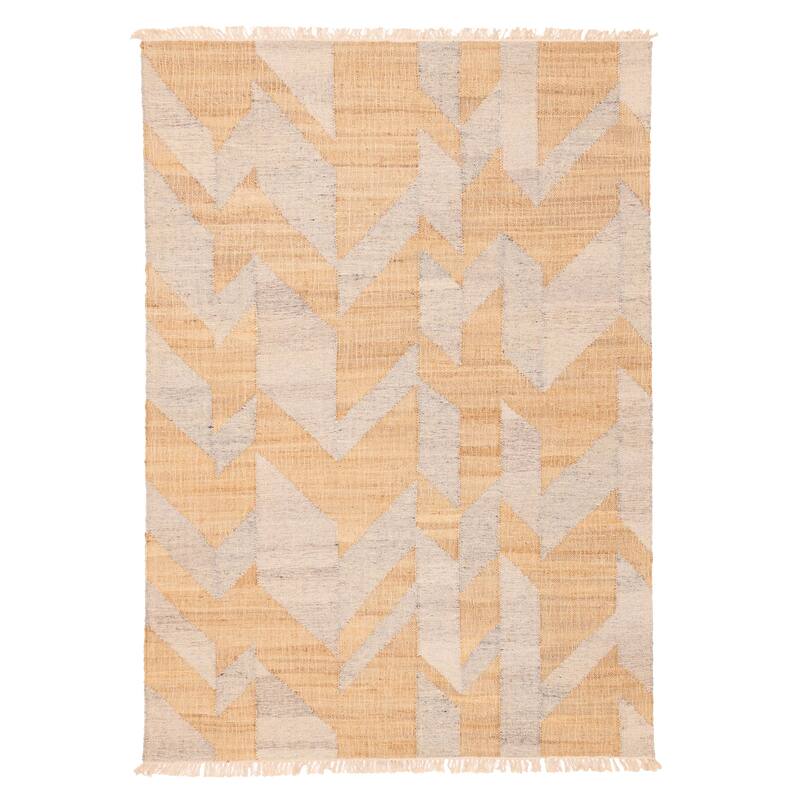 ECARPETGALLERY Flat-Weave Palas Denizli Tan Kilim - 5'4 x 7'7