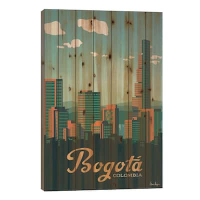 Bogota Print On Wood by IdeaStorm Studios - Multi-Color