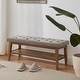 preview thumbnail 2 of 15, Entryway Shoe Bench Storage Bench Fabric Solid Wood, 43-inch Upholstered Bench for Living Room, Bedrooms