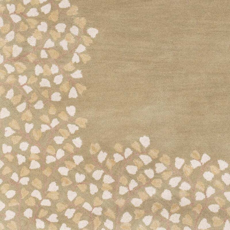 Rome Hand Tufted Floral Border Area Rug