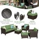 preview thumbnail 28 of 80, Ovios 5-piece Outdoor High-back Wicker Sectional Set