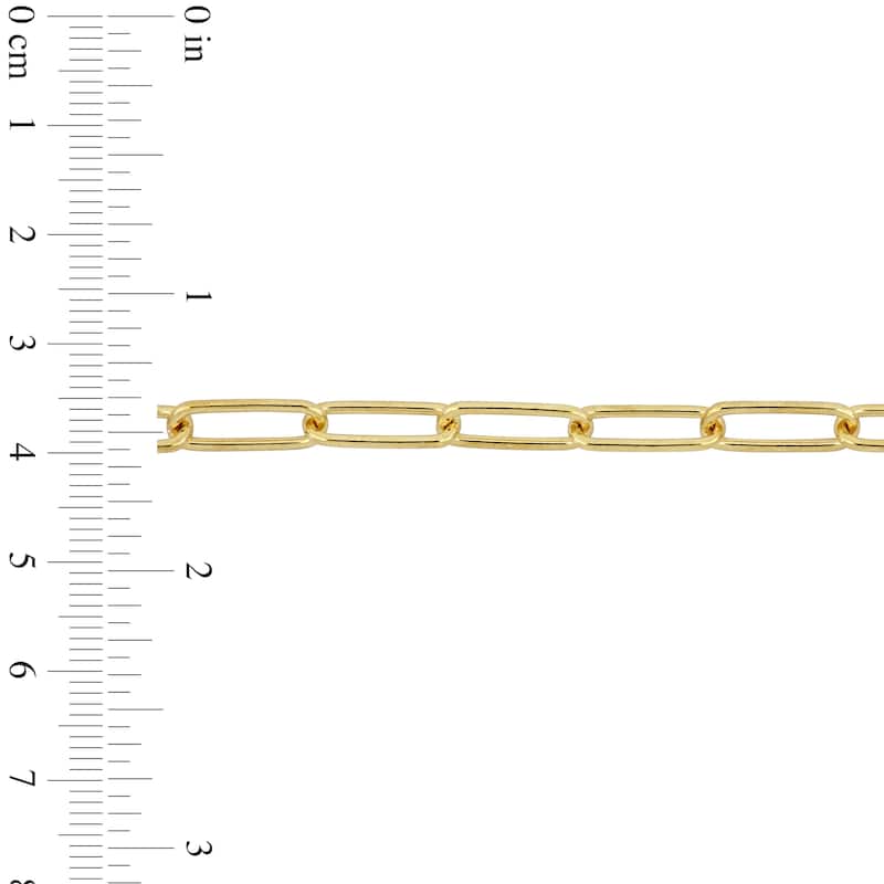 Miadora 5mm Polished Paperclip Chain Necklace and Anklet Yellow Plated Sterling Silver-18 + 9 in