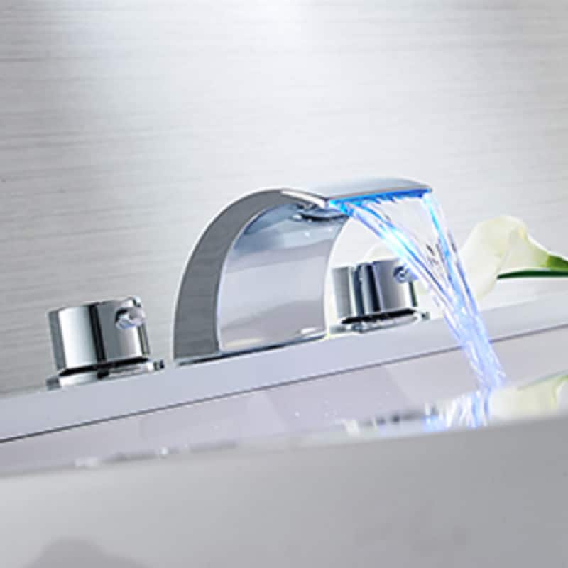 Chrome 3 Hole Waterfall Bathroom Faucet On Sale Bed Bath & Beyond