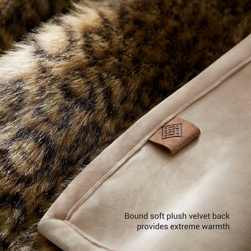 Harbor House Botswana Animal Print Faux Fur Throw Blanket
