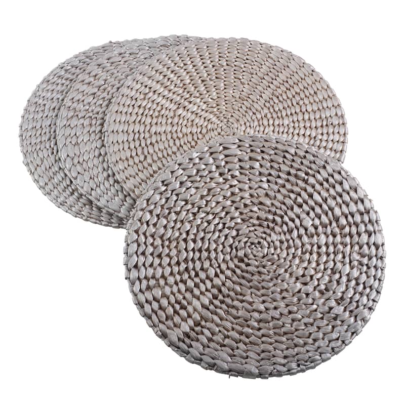 Water Hyacinth Placemats With Woven Design (Set of 4)