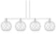 Option Polished Nickel / Clear Glass with White Rope