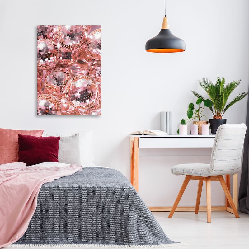 Stupell Pink Disco Ball Pile Canvas Wall Art Design By LSR Design Studio