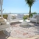 preview thumbnail 59 of 101, Machine Washable Indoor/Outdoor Modern Splatter Chantille Rug Salmon - 8' x 8'