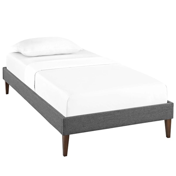 slide 2 of 9, Tessie Twin Bed Frame with Squared Tapered Legs Grey