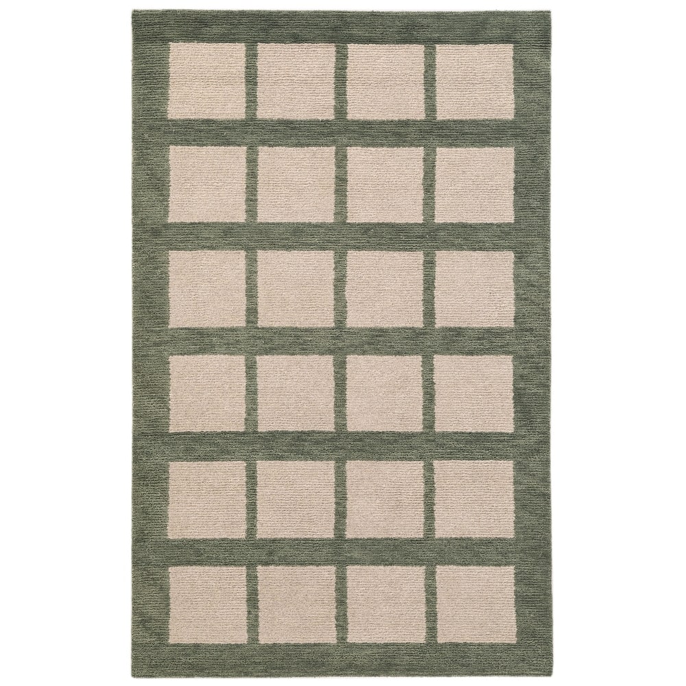 Terra by Obeetee Mid-Century Camp Green Rug