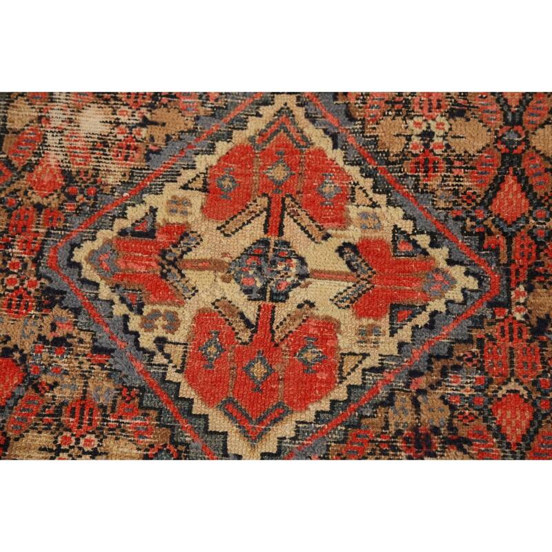Pre-1900 Antique Vegetable Dye Serab Foyer Rug Handmade Wool Carpet - 3'3"x 3'11"