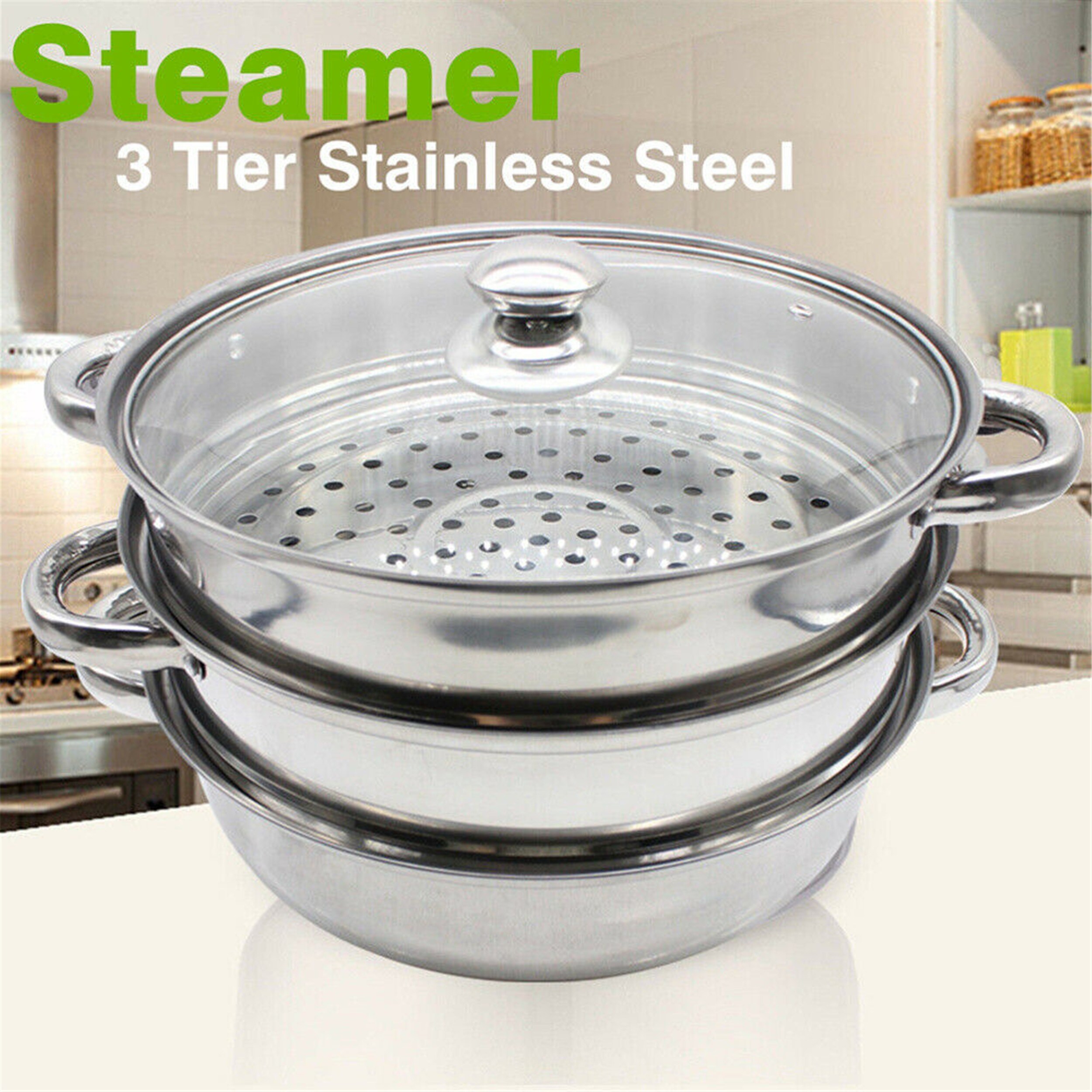 Stainless Steel Three-layer Thick Steamer Multifunction Soup Steam