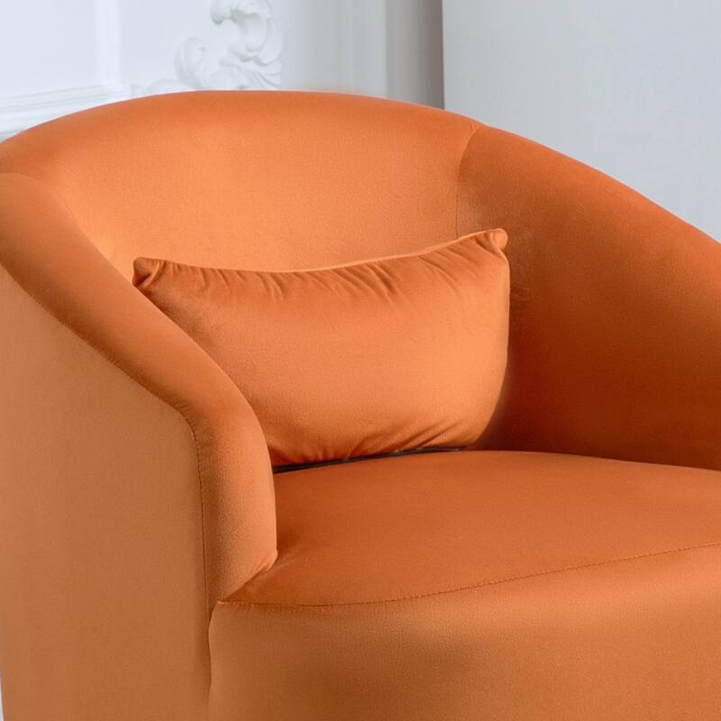 Modern Velvet Upholstered Swivel Accent Chair