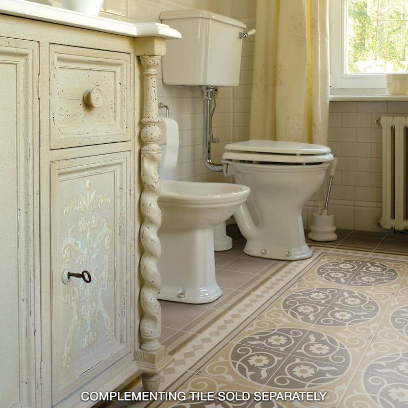 Merola Tile Caprice Loire Encaustic 7.86" x 7.86" Porcelain Floor and Wall Corner Tile - (1 Tile)