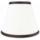 preview thumbnail 57 of 88, Hardback Faux Silk Conical Lamp Shade, 5 inch Top, 9 inch Bottom, 7 inch Slant Single - Off White, Coffee