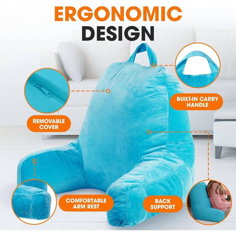 Cheer Collection Memory Foam Support Reading, TV Pillow