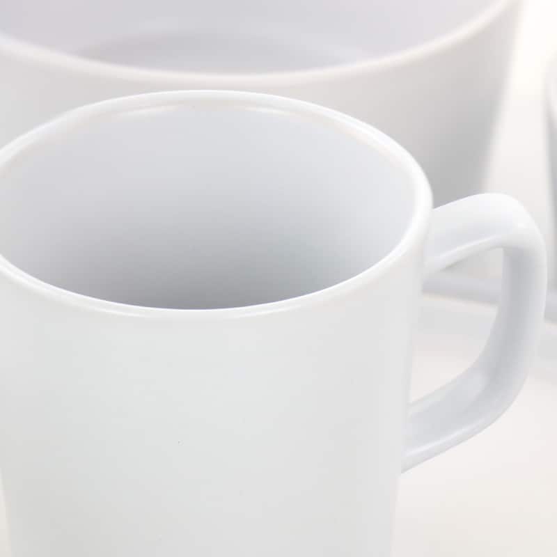 Elama Luxmatte White 16 Piece Dinnerware Set